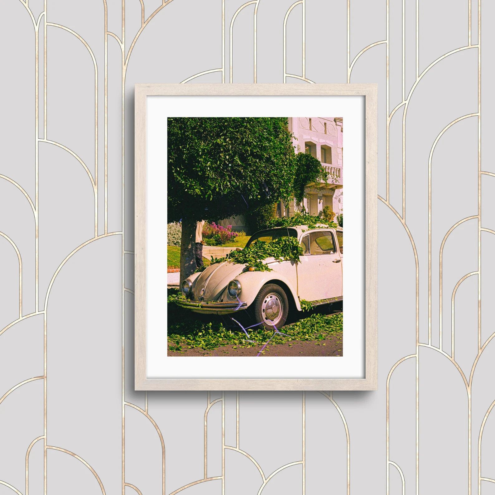 Rhapsody in Bloom Car | Vintage Volkswagen Beetle Photography Print