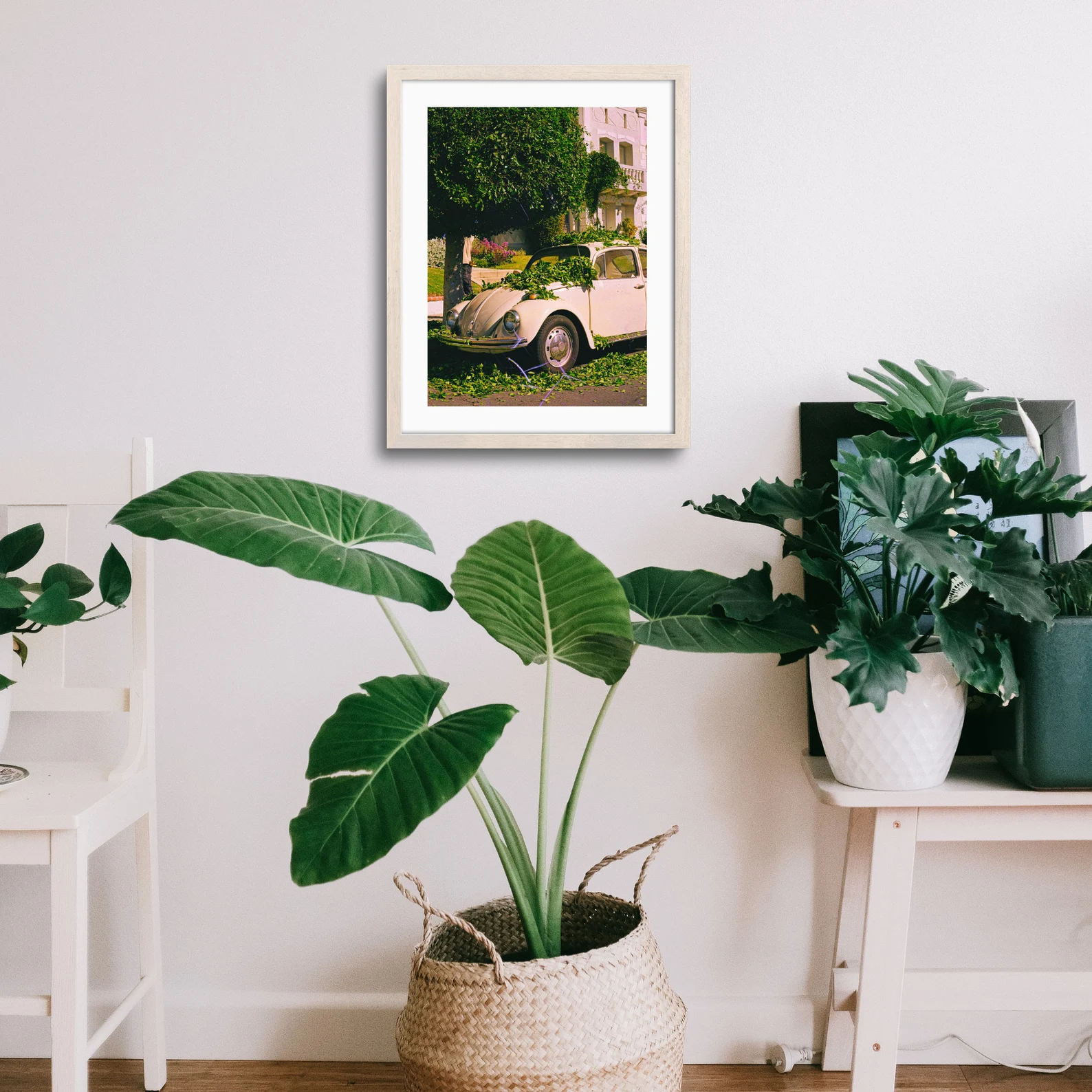 Rhapsody in Bloom Car | Vintage Volkswagen Beetle Photography Print - Image 2