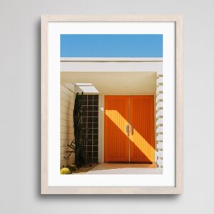 Orange Art Deco Door in Palm Springs