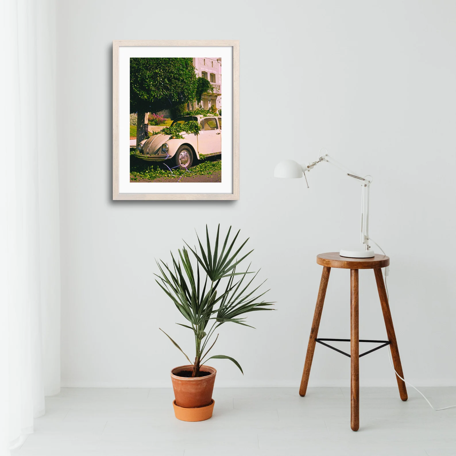 Rhapsody in Bloom Car | Vintage Volkswagen Beetle Photography Print - Image 3