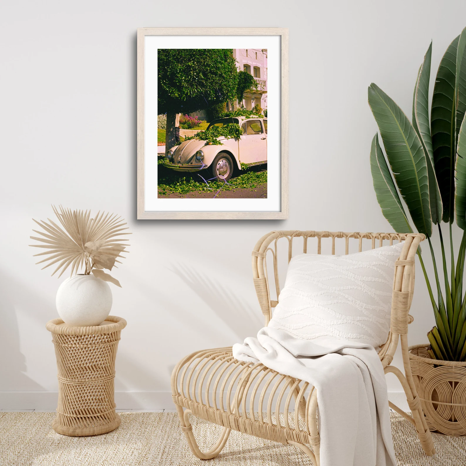 Rhapsody in Bloom Car | Vintage Volkswagen Beetle Photography Print - Image 4