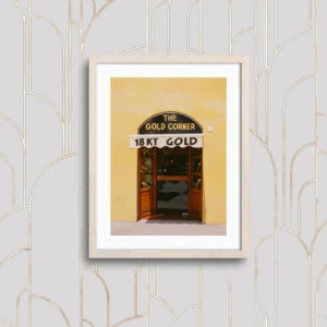 Gold Corner | Italian 18KT Gold Shop Facade 35mm Film Photography Print